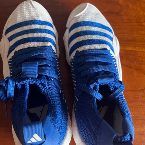 Adidas Trae Young 2 White/Blue Men’s Basketball Shoe (H03839) - Picture 5 of 7